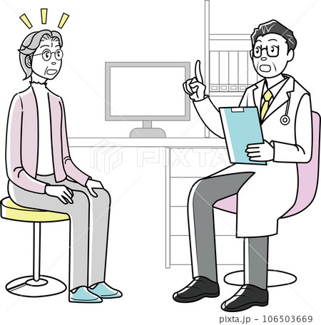 医師の説明を受ける患者 医師の説明を受ける患者 106503669