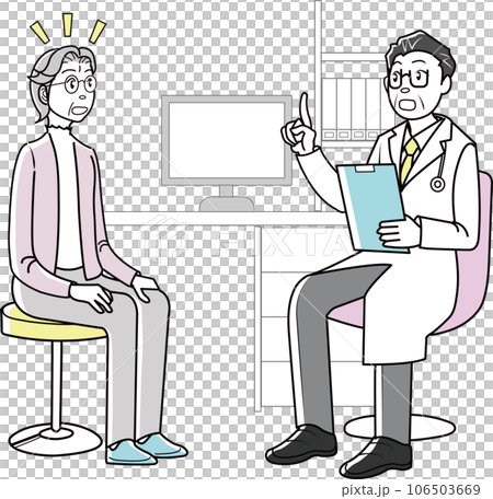 医師の説明を受ける患者 医師の説明を受ける患者 106503669