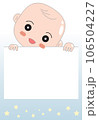 baby shower invitation with cartoon card, It's a boy. It's a girl, Vector illustration 106504227