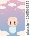baby shower invitation with cartoon card, It's a boy. It's a girl, Vector illustration 106504232