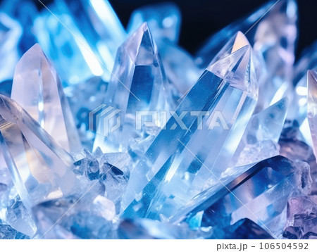 ai generation. multicolored crystals as a background. macro. 106504592