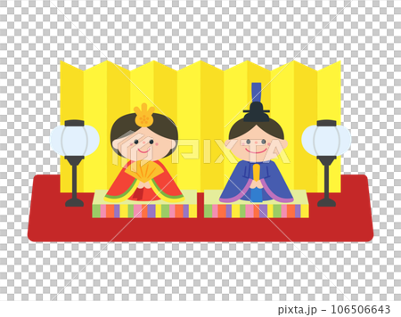Hina Matsuri Hina dolls: Male and female Hina (Daira Hina), Kyoto-style arrangement 106506643