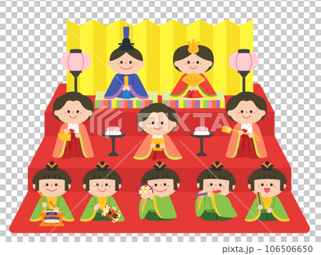 Hina Matsuri Hina 娃娃：10 人裝飾 106506650
