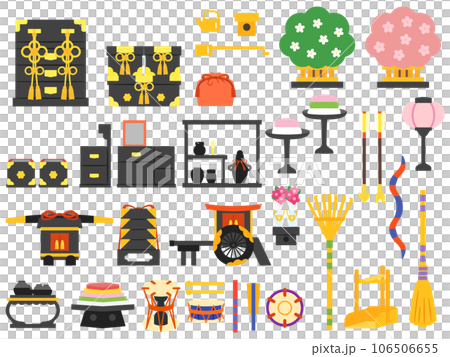 ひなまつり　雛人形：お道具セット 106506655