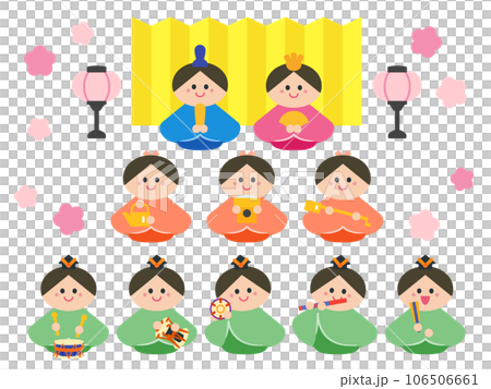 Hina Matsuri Hina 娃娃:10 人裝飾 Hina Matsuri Hina 娃娃:10 人裝飾 106506661