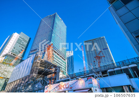 日本の東京都市景観 9月。渋谷駅解体工事や渋谷サクラステージSHIBUYAタワーなど渋谷4棟＝1日 106507635
