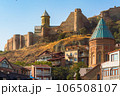 Scenic view on Meidan Square and Narilka fortress, Tbilisi, Georgia 106508107