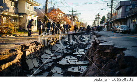 都市で起こった大規模な地盤陥没