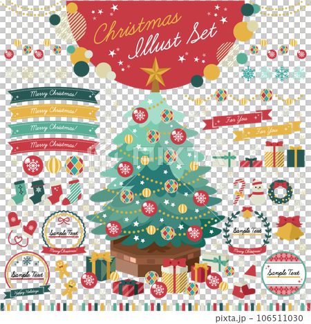 Christmas illustration & frame set_standard 106511030