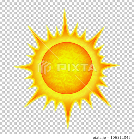 眩しい太陽のイラスト 106511045