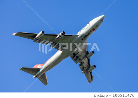 航空貨物・AIR CARGO/成田空港を離陸する飛行機・ボーイング747・Cargolux 航空貨物・AIR CARGO/成田空港を離陸する飛行機・ボーイング747・Cargolux 106511476