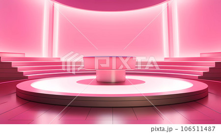 Pink Futuristic Cylinder Scene 106511487