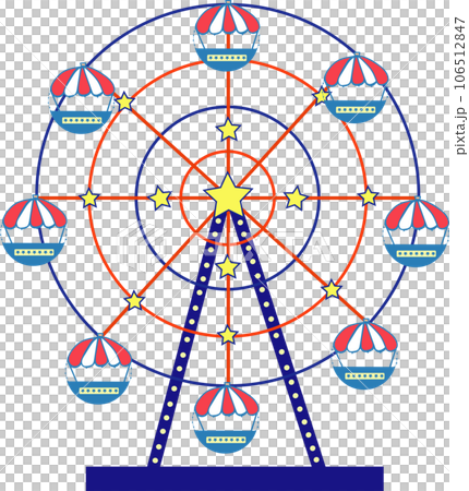 Cute Ferris wheel-插圖素材 [106512847] - PIXTA圖庫