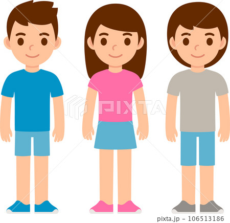 Cute cartoon boy, girl and gender neutral kid 106513186
