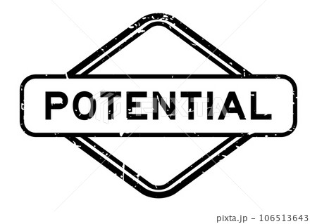 Grunge black potential word rubber seal stamp on white background 106513643