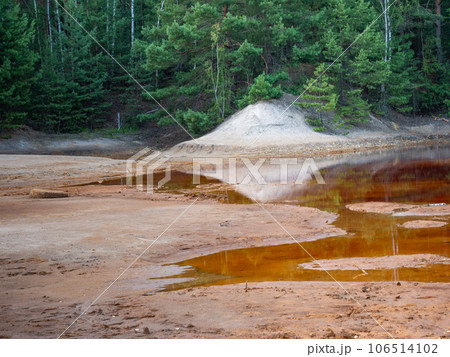 Poisoned lake in opencast mine Muzakow, Leknica Poisoned lake in opencast mine Muzakow, Leknica 106514102