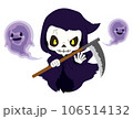 Happy Halloween 不気味で可愛い死神と魂 106514132