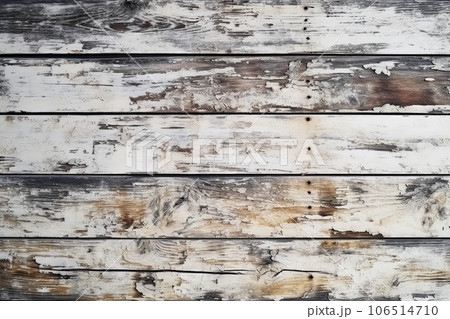 Pill of white colored wood with cracks. Cracked weathered texture background Pill of white colored wood with cracks. Cracked weathered texture background 106514710