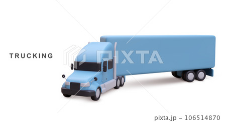 3d realistic delivery truck. Vector illustration. 106514870