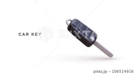 3d realistic car key isolated on white background. Vector illustration. 106514916