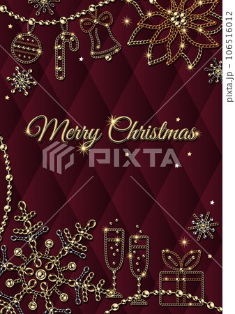 Luxe greeting card with snowflakes, copy space Luxe greeting card with snowflakes, copy space 106516012