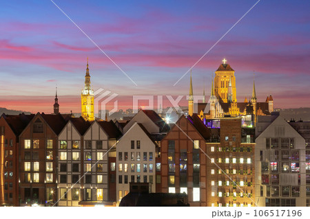 St Mary Church at sunset in Gdansk, Poland St Mary Church at sunset in Gdansk, Poland 106517196