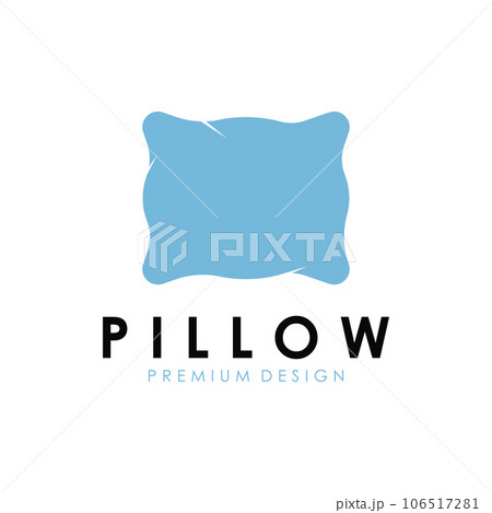 Sleeping Pillow Logo Template. Logo for Business, Interior, Furniture and Sleep Symbol. 106517281