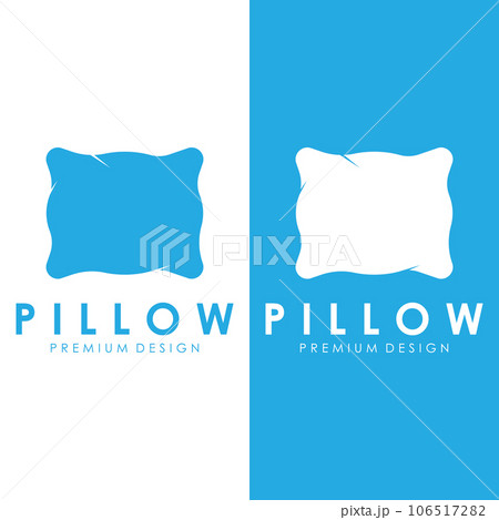 Sleeping Pillow Logo Template. Logo for Business, Interior, Furniture and Sleep Symbol. Sleeping Pillow Logo Template. Logo for Business, Interior, Furniture and Sleep Symbol. 106517282