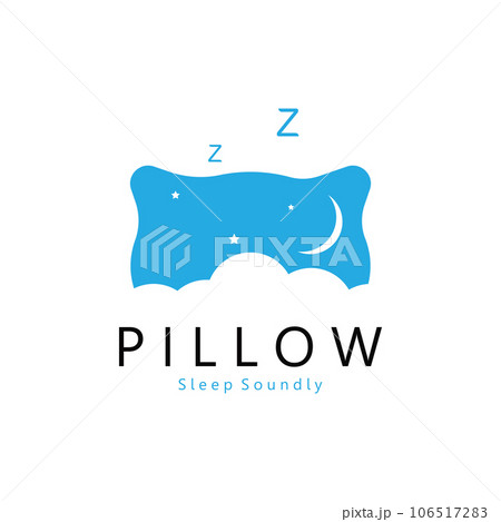 Sleeping Pillow Logo Template. Logo for Business, Interior, Furniture and Sleep Symbol. 106517283