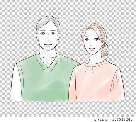 Middle-aged couple cuddling 106518240