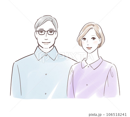寄り添うミドル世代の夫婦 106518241