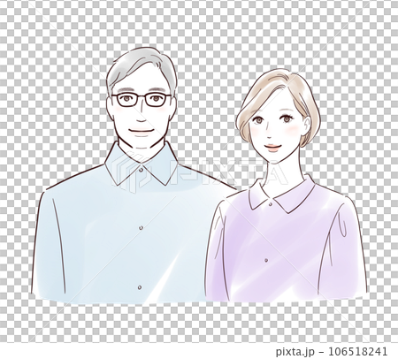 寄り添うミドル世代の夫婦 106518241