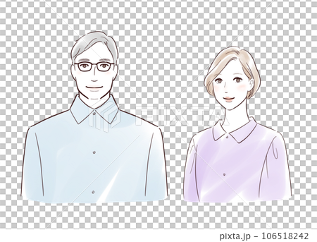 A set of middle-aged men and women Married couple A set of middle-aged men and women Married couple 106518242