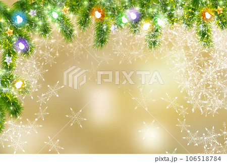 クリスマス　モミの木　雪　冬　背景 106518784