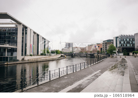 Panoramic view of Berlin government district on Spree river. germany - may 2023 Panoramic view of Berlin government district on Spree river. germany - may 2023 106518964