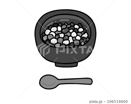 けの汁・郷土料理・青森県・モノクロ けの汁・郷土料理・青森県・モノクロ 106519800