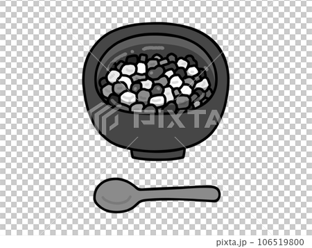 けの汁・郷土料理・青森県・モノクロ けの汁・郷土料理・青森県・モノクロ 106519800