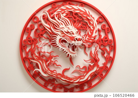 ドラゴンのペーパークラフト　AI生成画像　AI画像 106520466