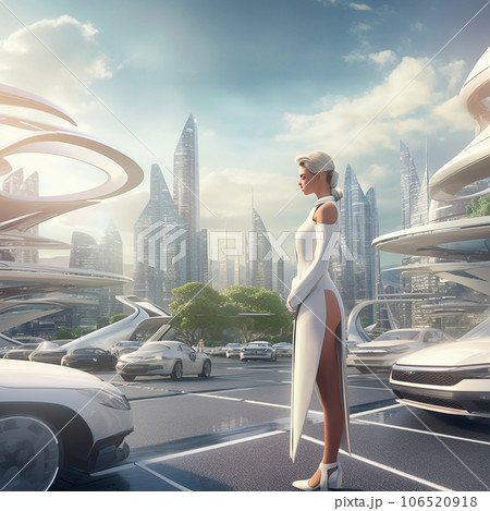 近未来都市のイラストのイラスト素材 [106520918] - PIXTA