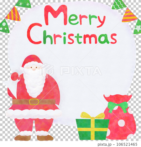Santa's cute Christmas card illustration English design Santa's cute Christmas card illustration English design 106521465