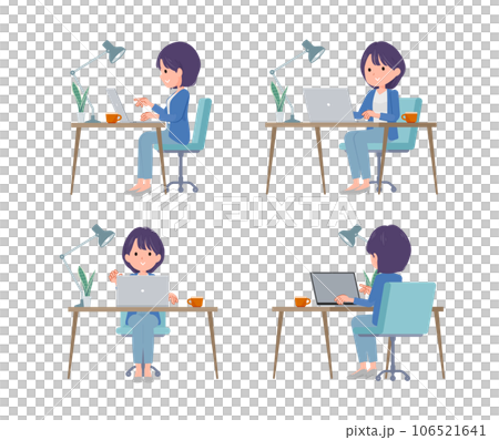 一群在電腦前工作的公關女性 106521641