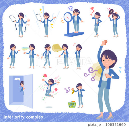劣等感に関する広報担当女性のセット 106521660