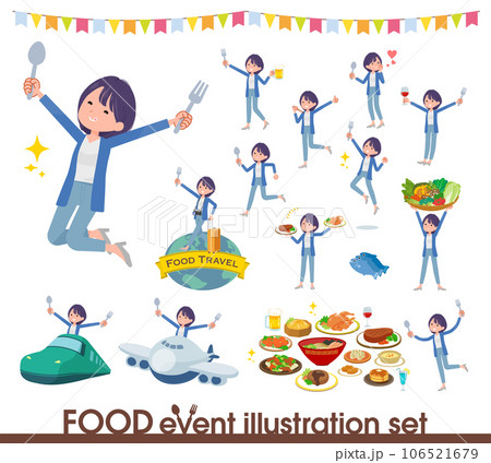 食のイベントに関する広報担当女性のセット 106521679