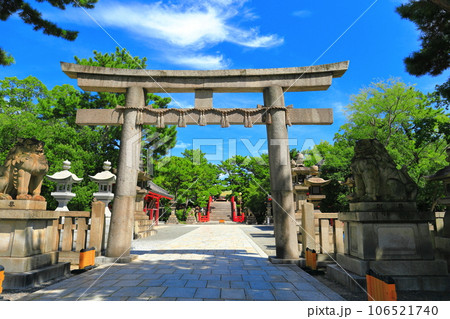 【大阪府】晴天の住吉大社の表参道(西大鳥居) 【大阪府】晴天の住吉大社の表参道(西大鳥居) 106521740