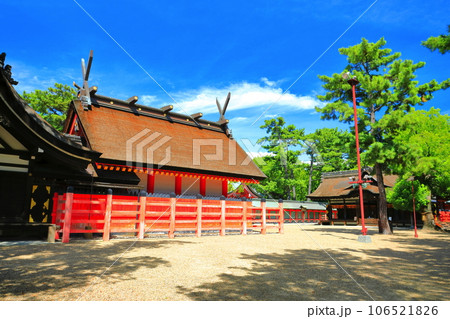 【大阪府】晴天の住吉大社の本宮（第二本宮） 106521826