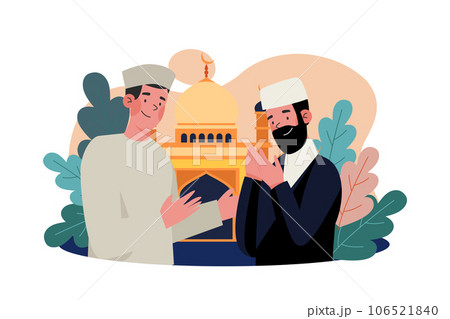 Ramadan Day Illustration concept. A flat illustration isolated on white background 106521840