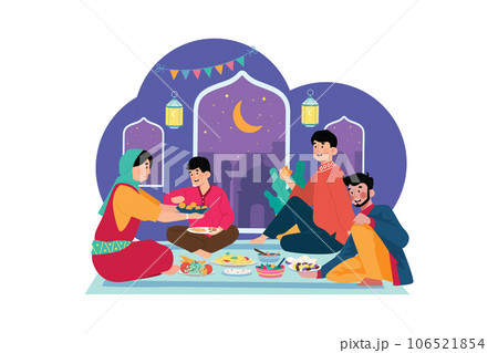 Diwali Celebration Illustration concept. A flat illustration isolated on white background 106521854