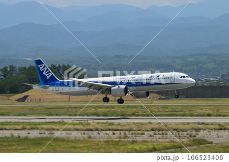 全日空エアバスA321neo着陸 106523406