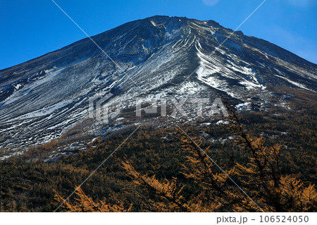 秋の富士山5合目奥庭自然公園からの富士山頂展望 山梨県鳴沢村 秋の富士山5合目奥庭自然公園からの富士山頂展望 山梨県鳴沢村 106524050