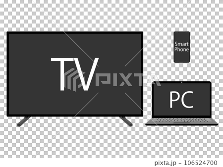 テレビとパソコンとスマートフォン 106524700